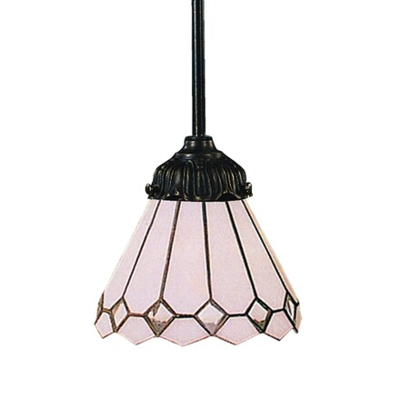 Elk Lighting 1-Light Mini Pendant in Tiffany Bronze with Tiffany Style Glass 078-TB-04